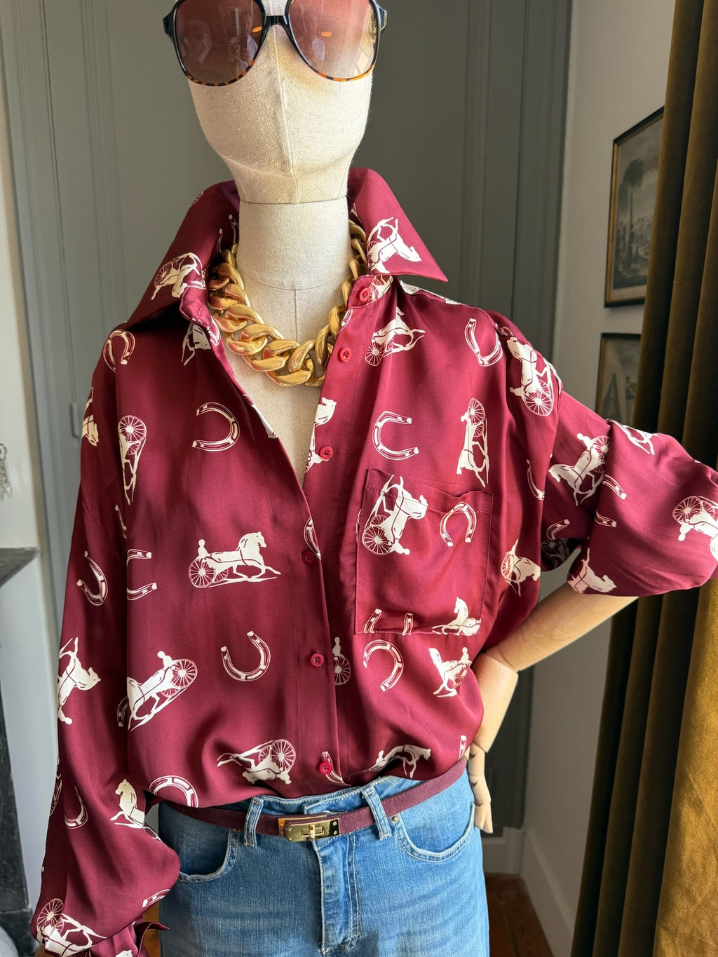 Equestrian print shirt