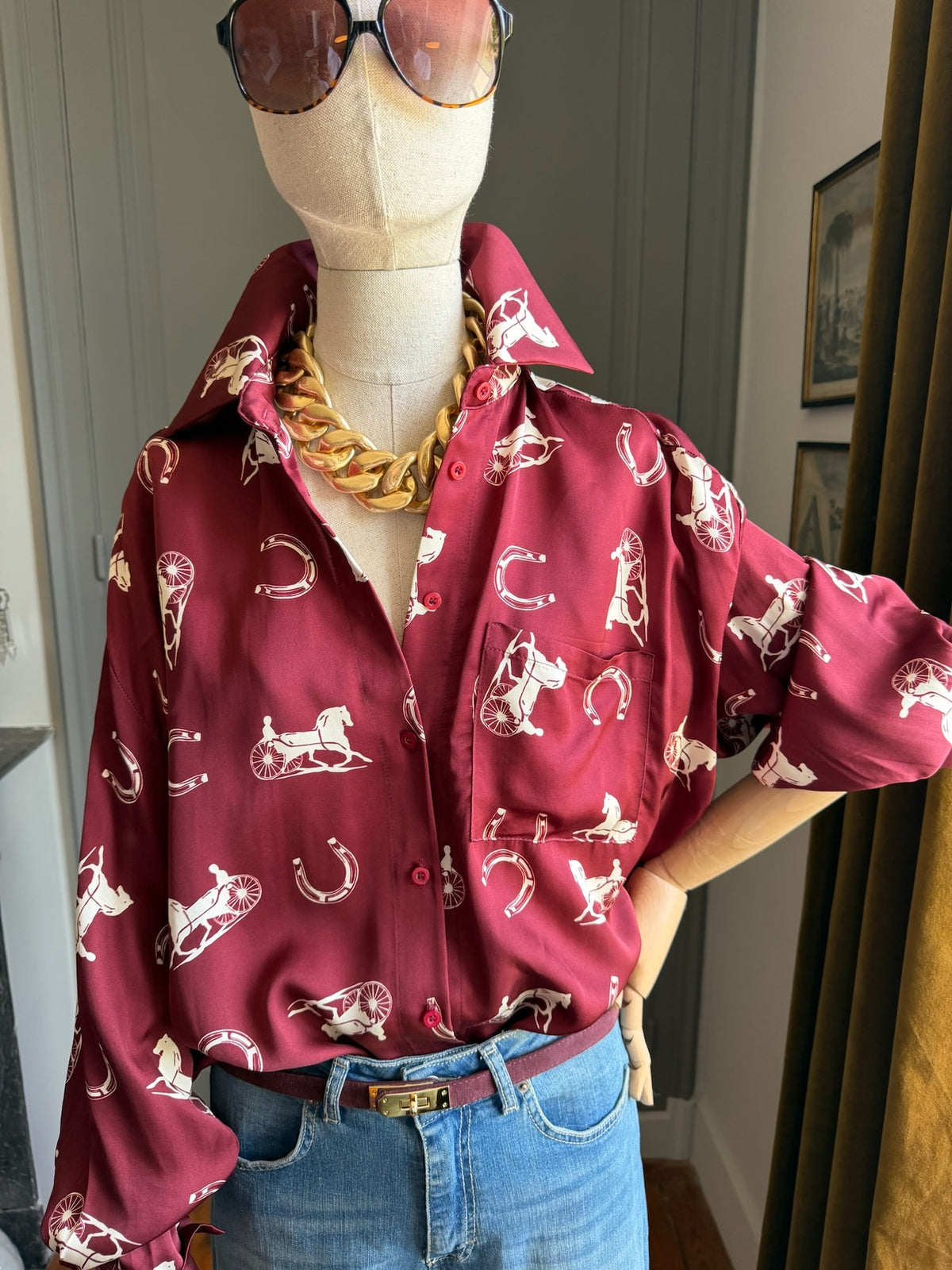 Equestrian print shirt