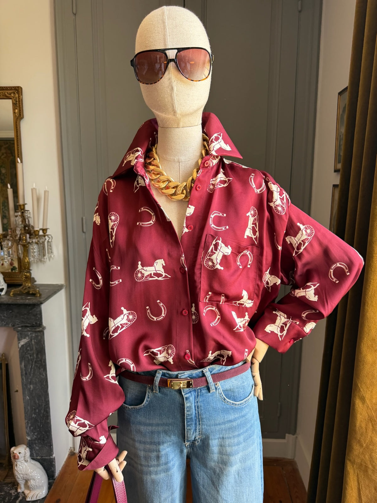 Equestrian print shirt