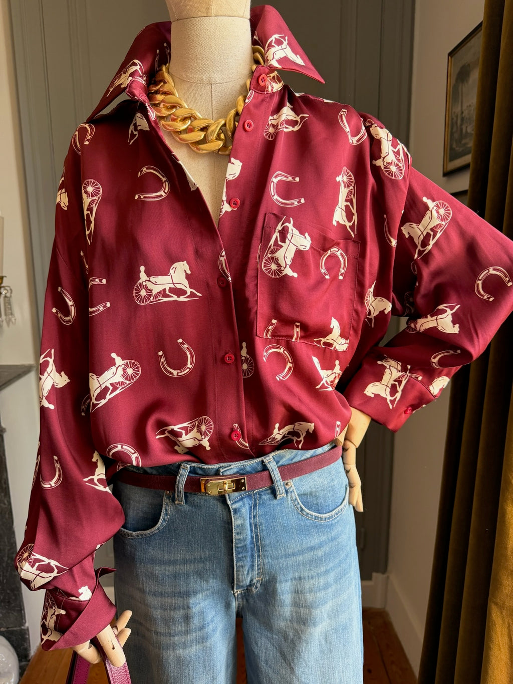 Equestrian print shirt