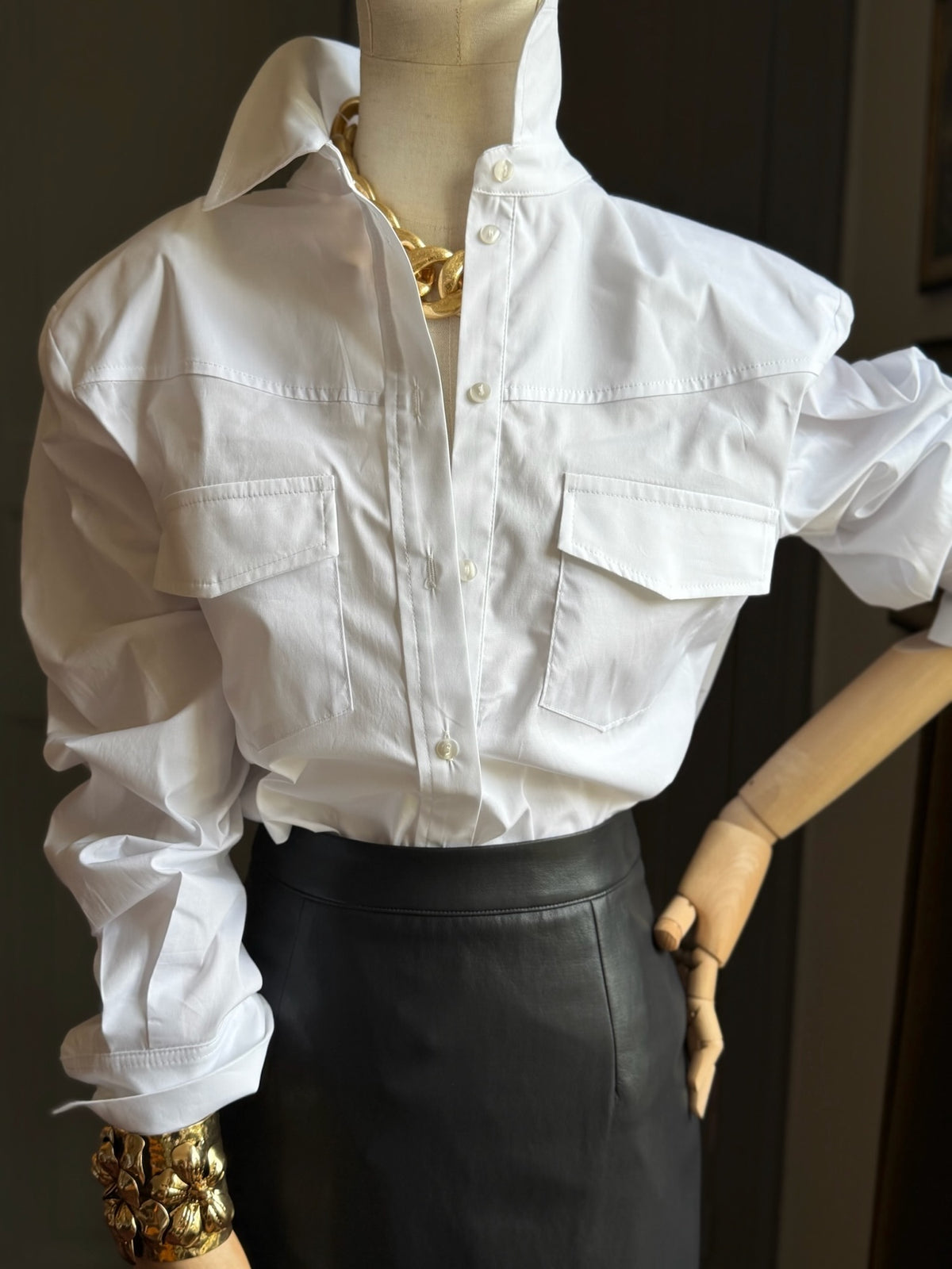 Camicia military bianca