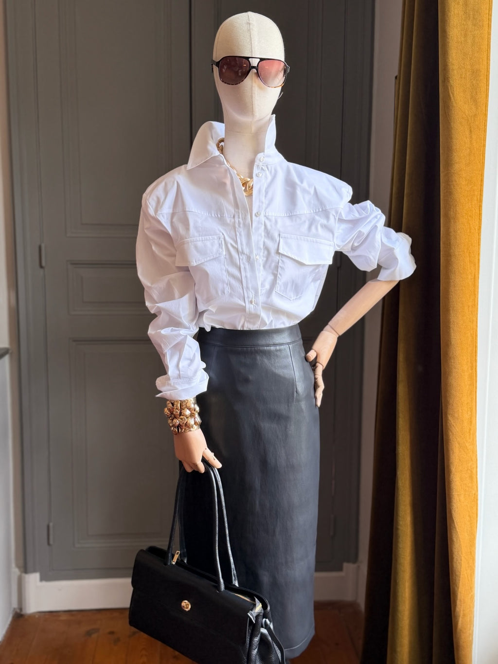Camicia military bianca