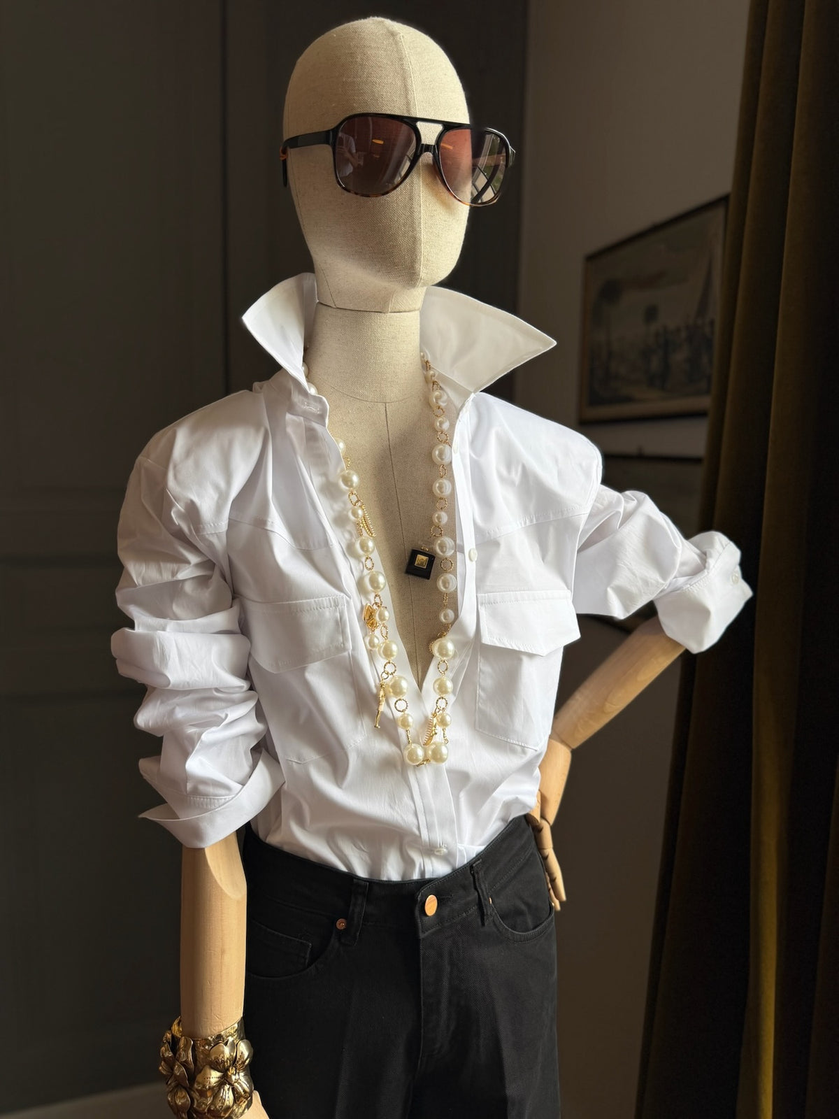 Camicia military bianca