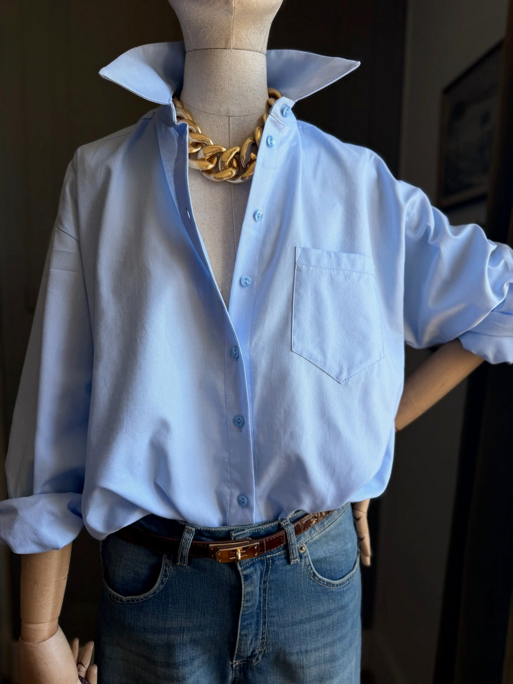 Camicia Oxford azzurra