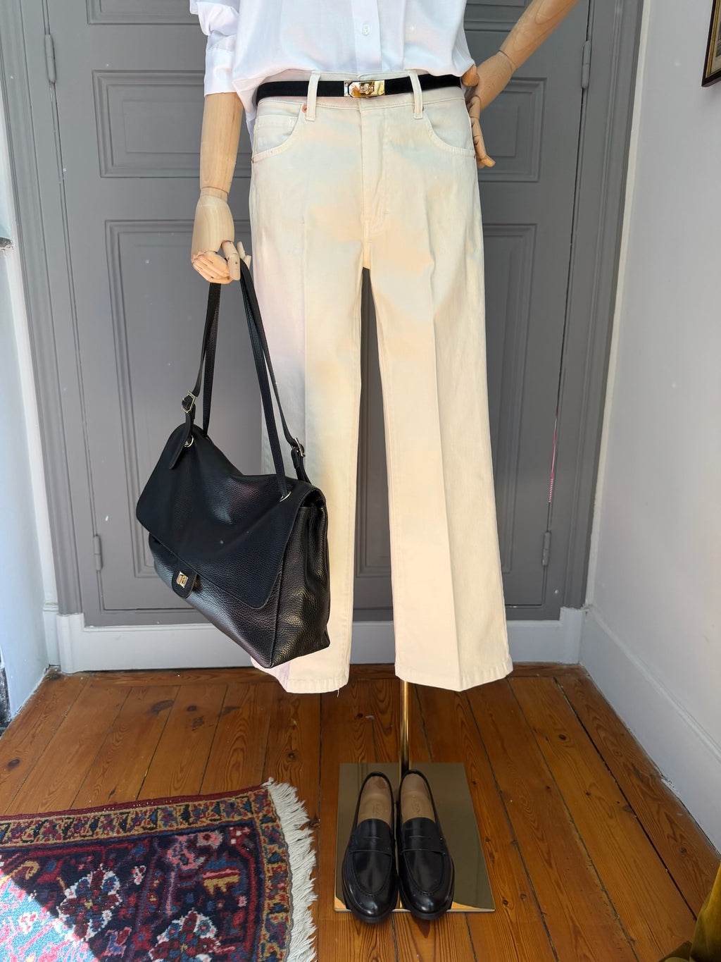 Jeans panna zampetta