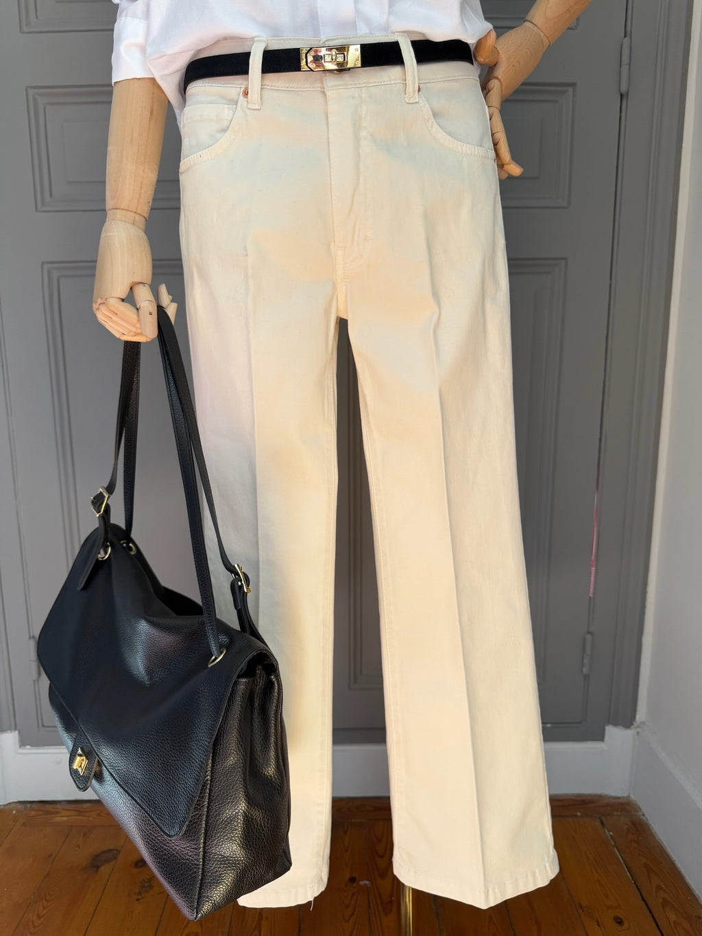 Jeans panna zampetta