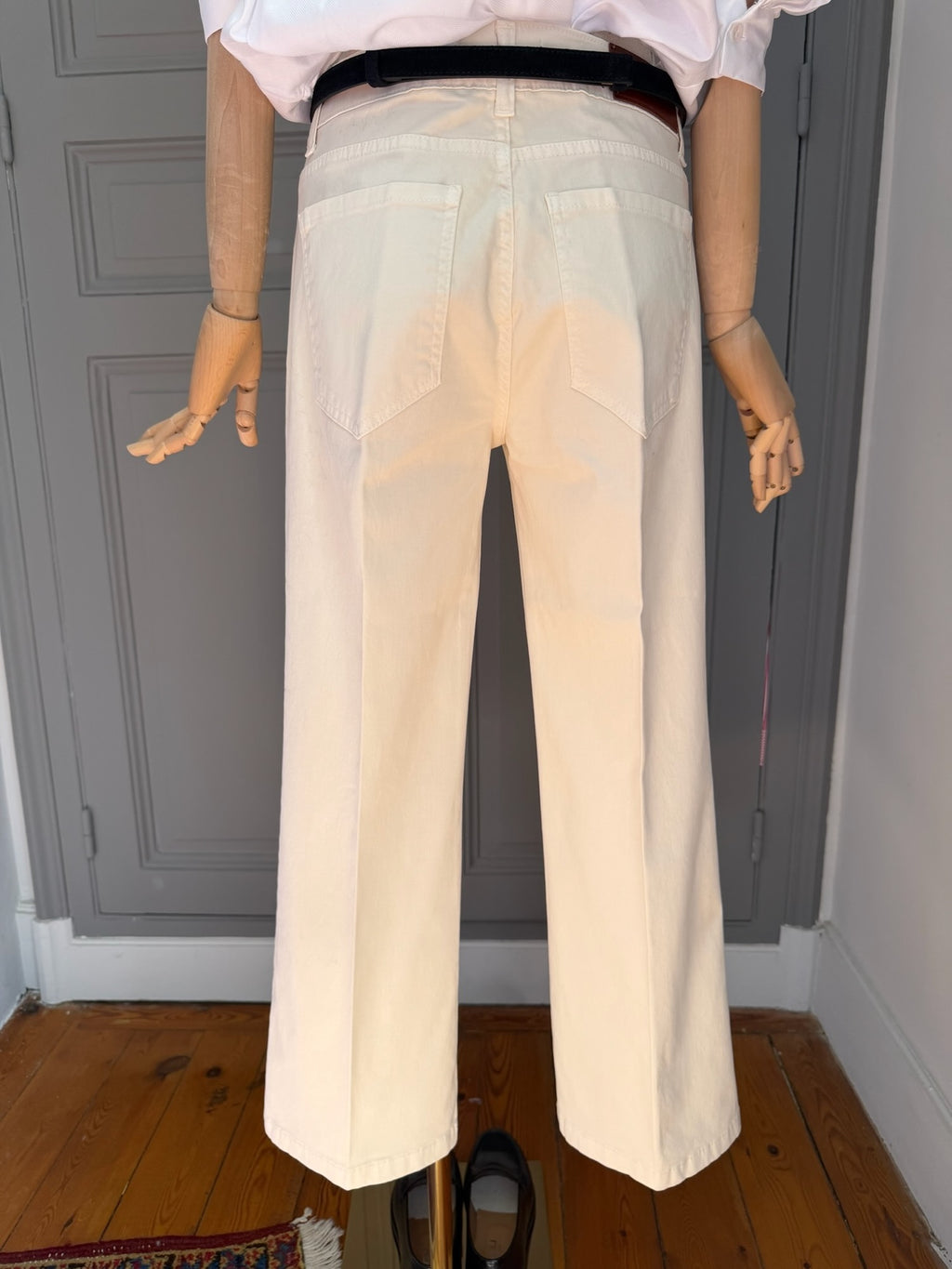 Jeans panna zampetta