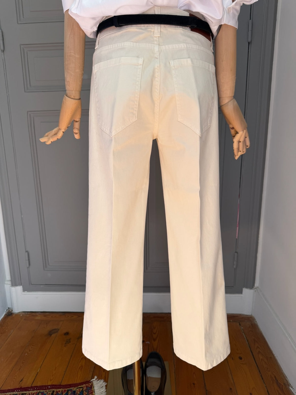Jeans panna zampetta