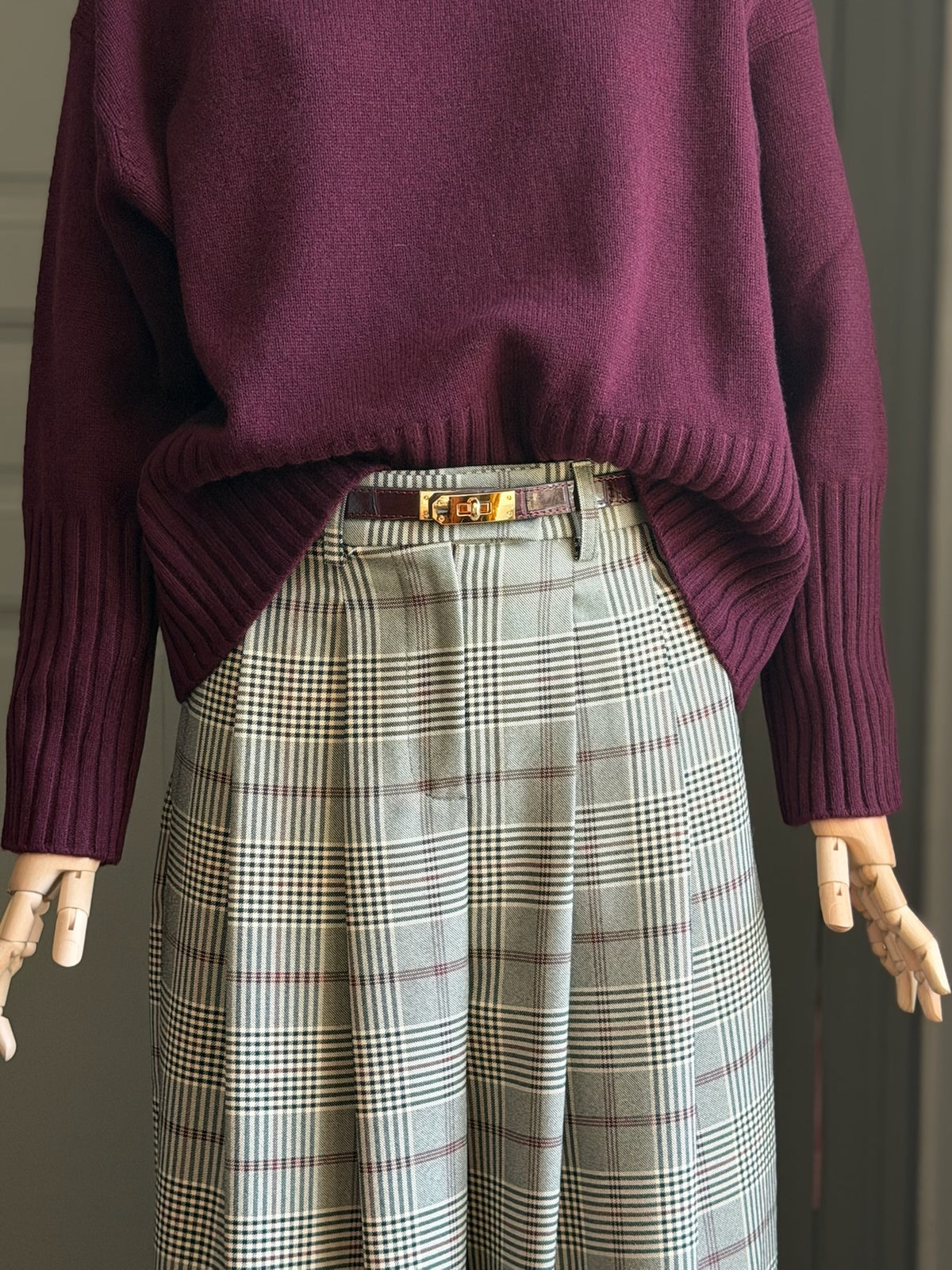 Prince of Wales check suit trousers