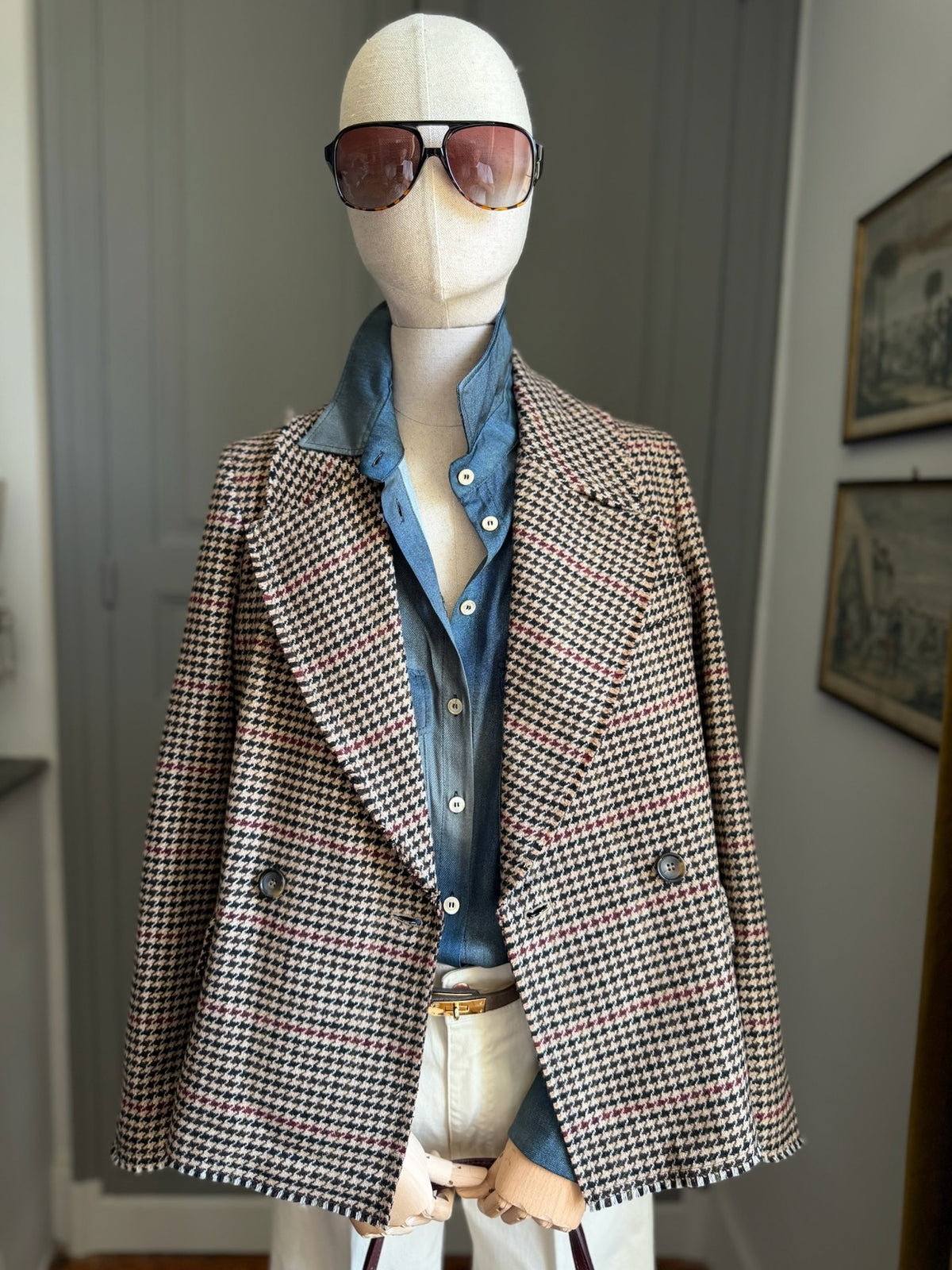 Houndstooth coat-jacket