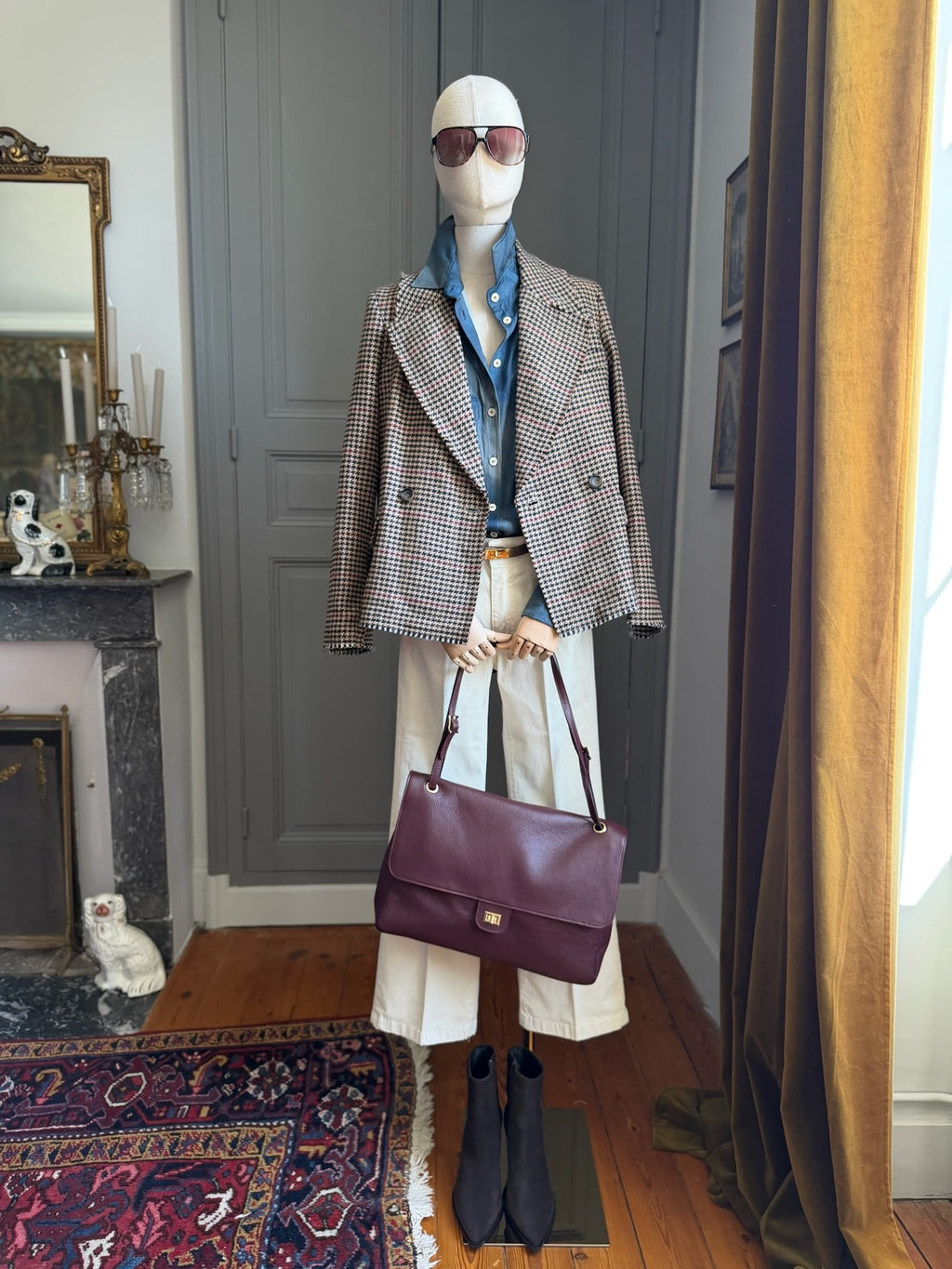 Houndstooth coat-jacket