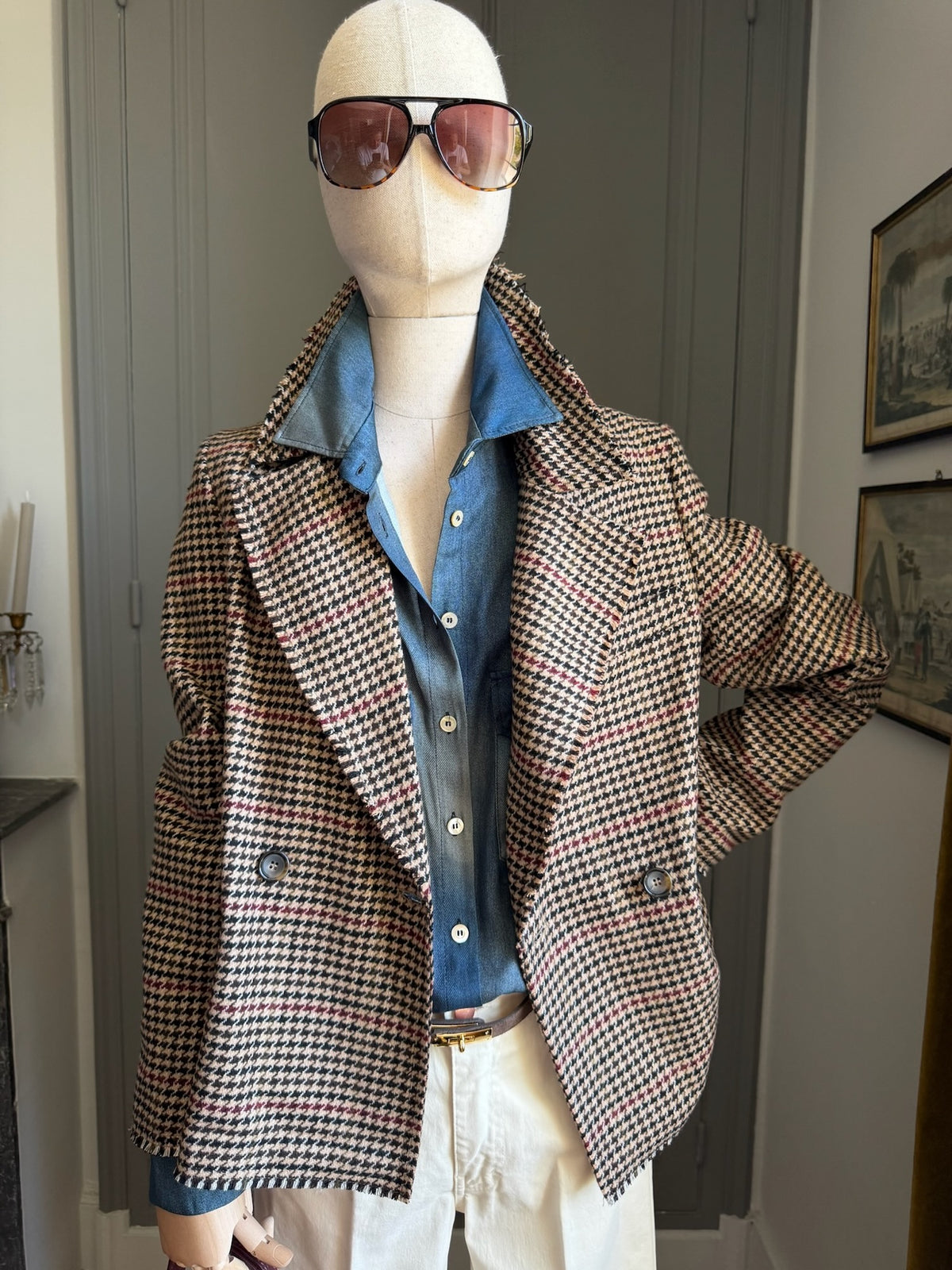 Houndstooth coat-jacket