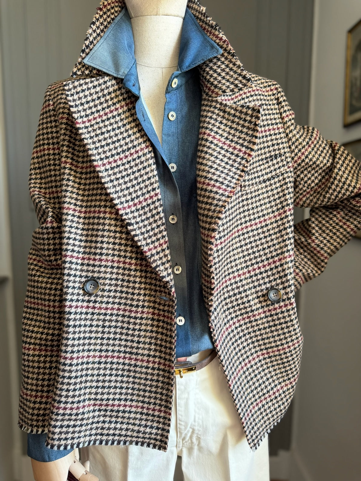 Houndstooth coat-jacket