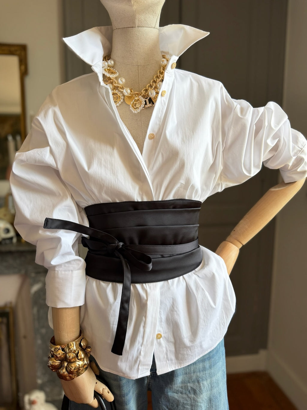 Camicia obi nera