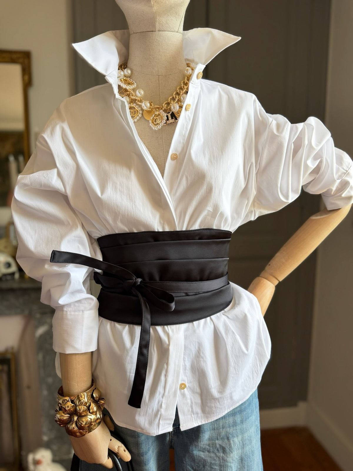 Camicia obi nera