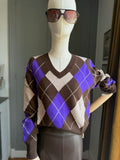 Pull V rombi moro-viola