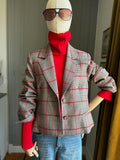 Giacca check rosso