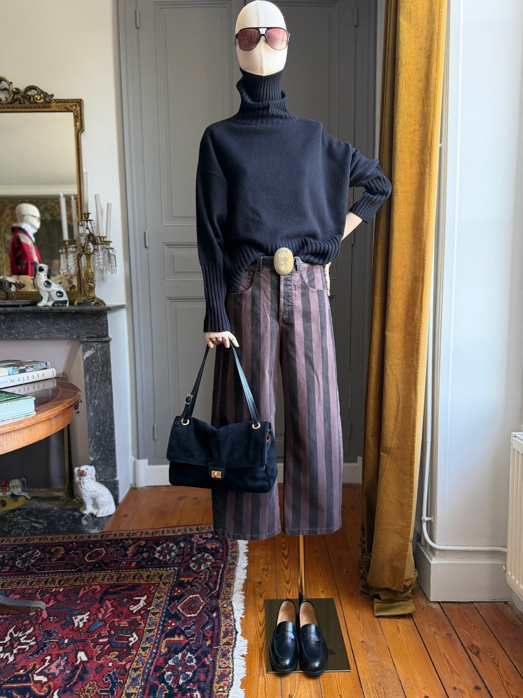 Jeans stripe moro nero