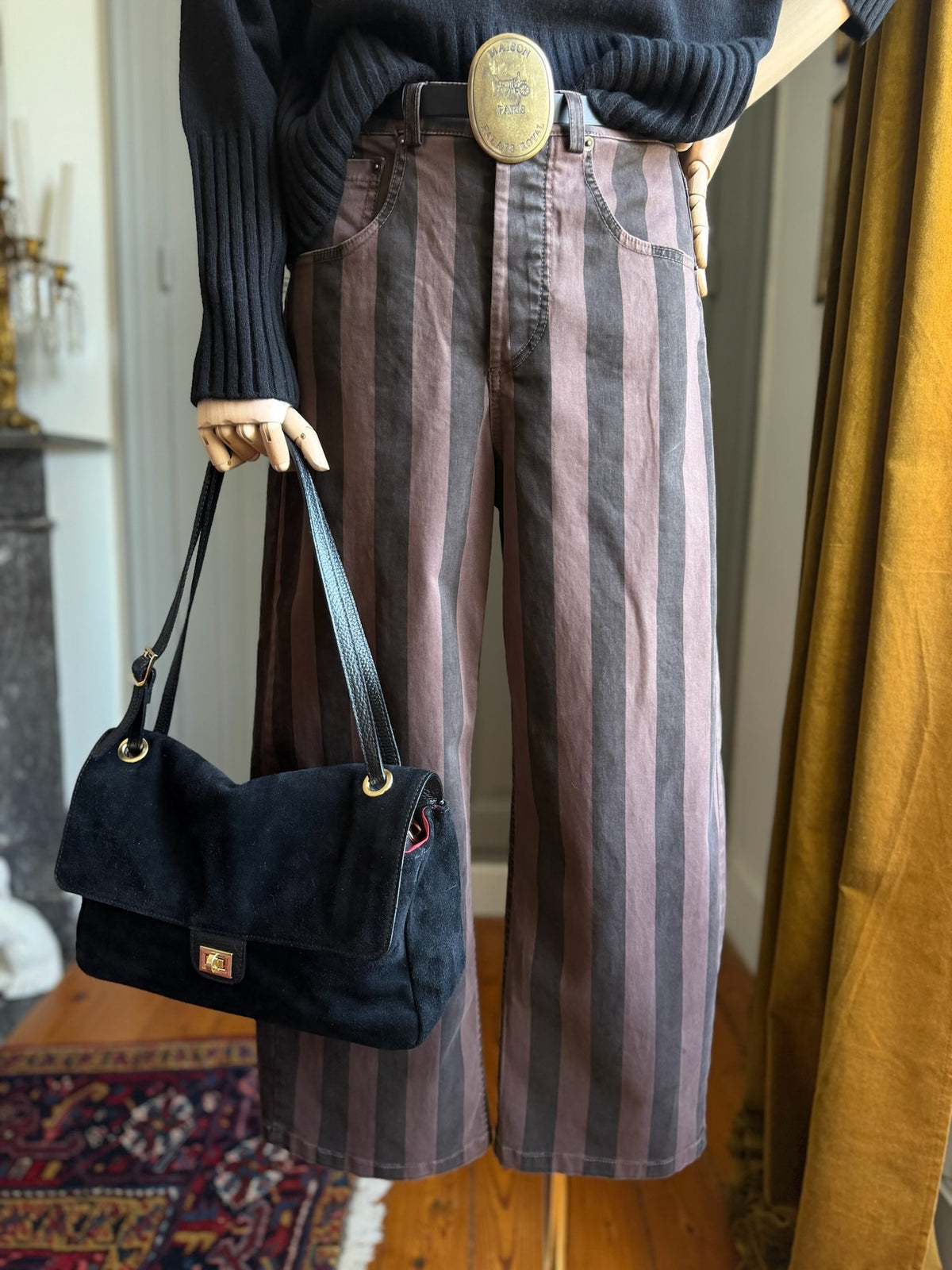 Jeans stripe moro nero