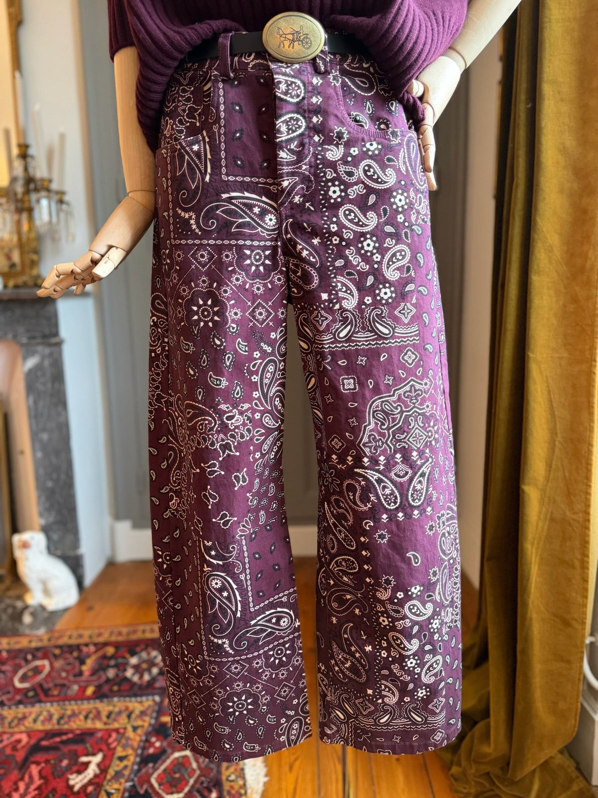 Jeans bandana bordeaux