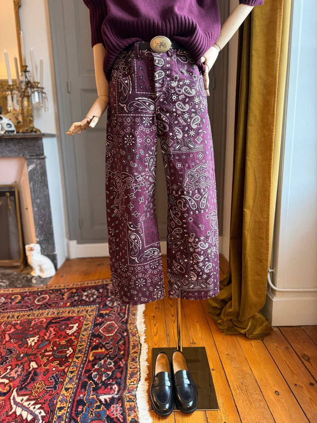 Jeans bandana bordeaux