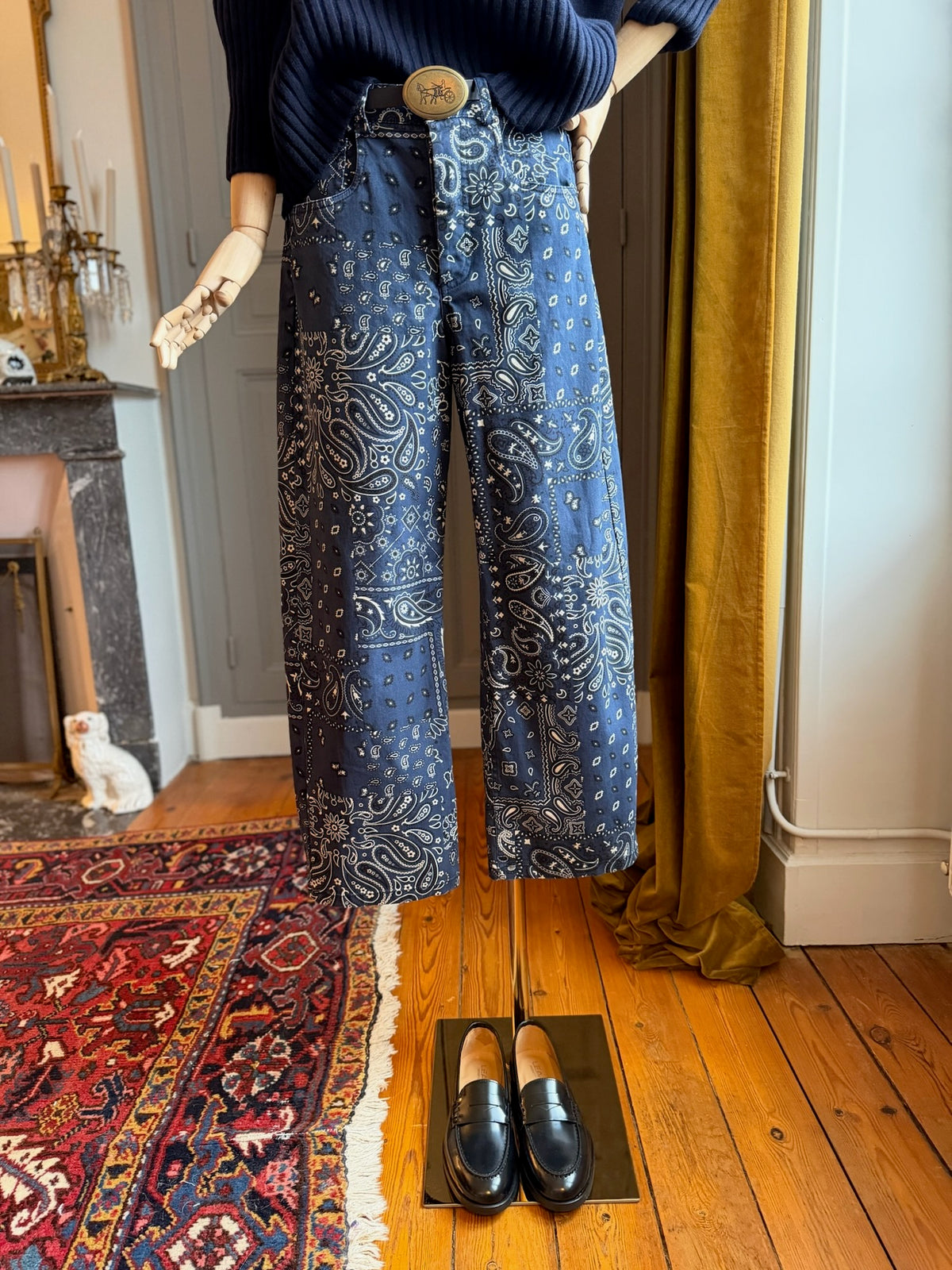 Jeans bandana blu