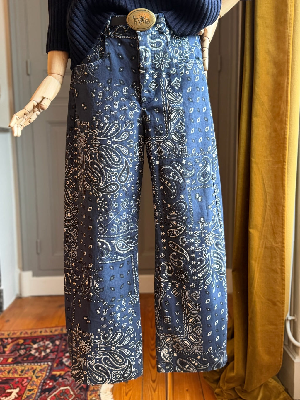 Jeans bandana blu