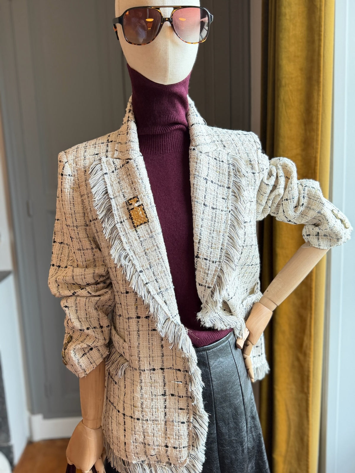 Blazer bouclé panna