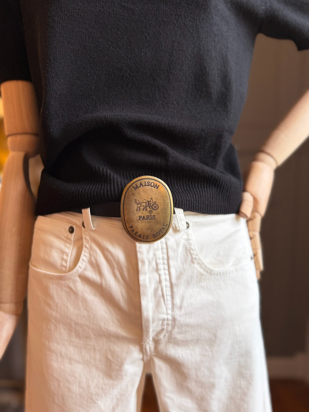 Jeans barrel panna