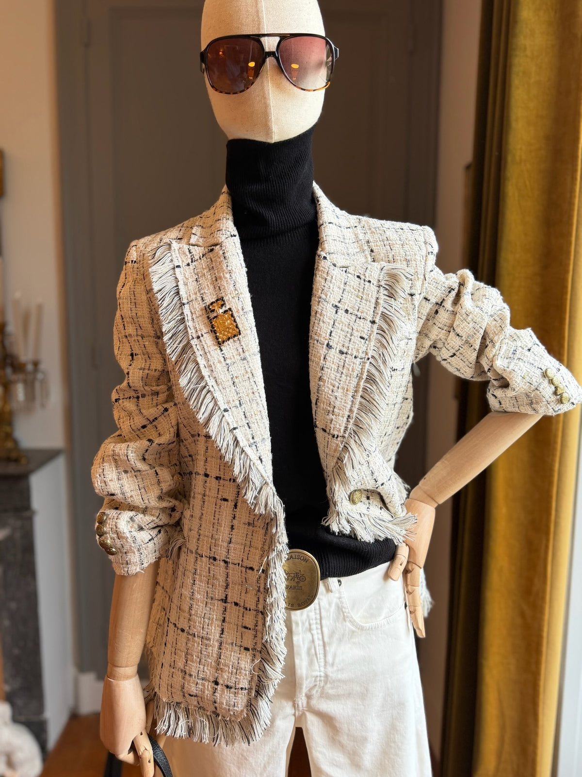 Blazer bouclé panna