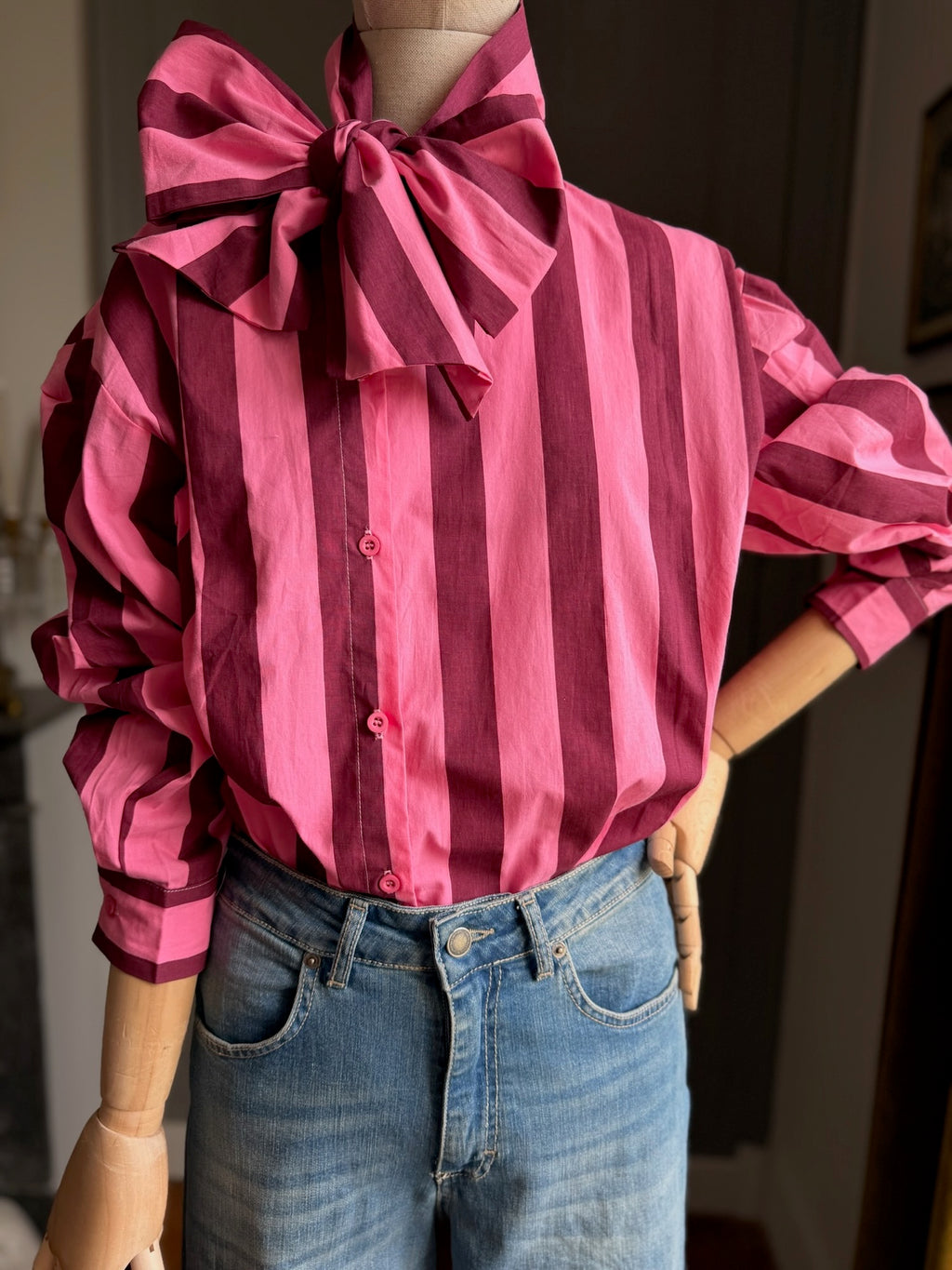 Camicia fiocco righe