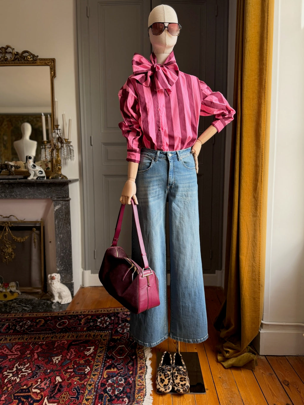 Camicia fiocco righe