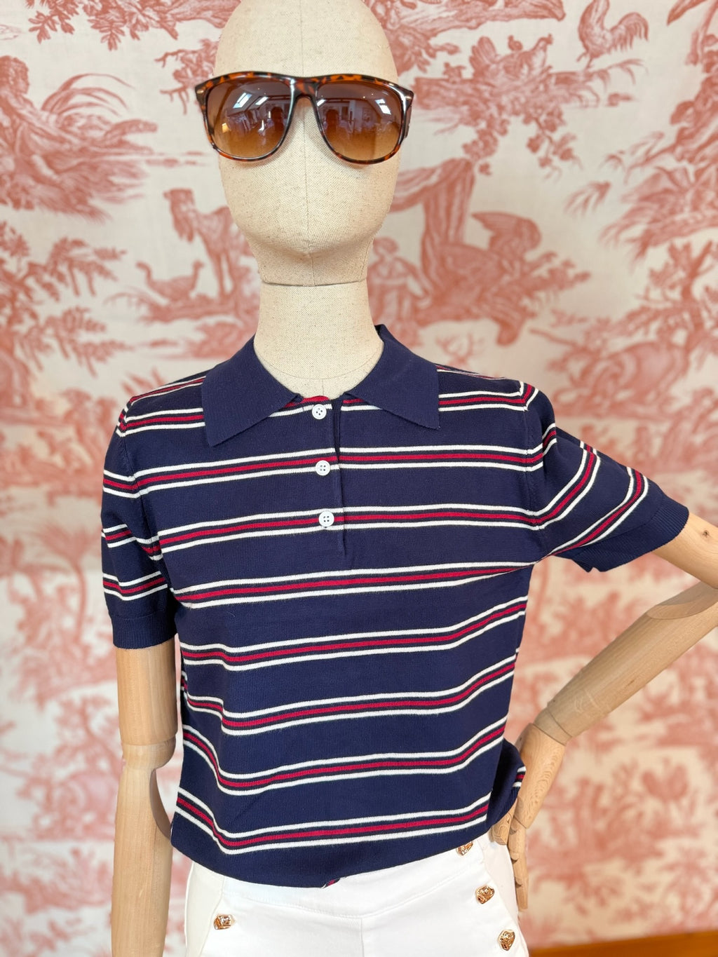 Striped polo shirt