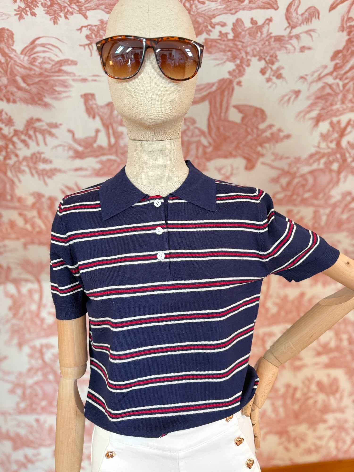 Striped polo shirt