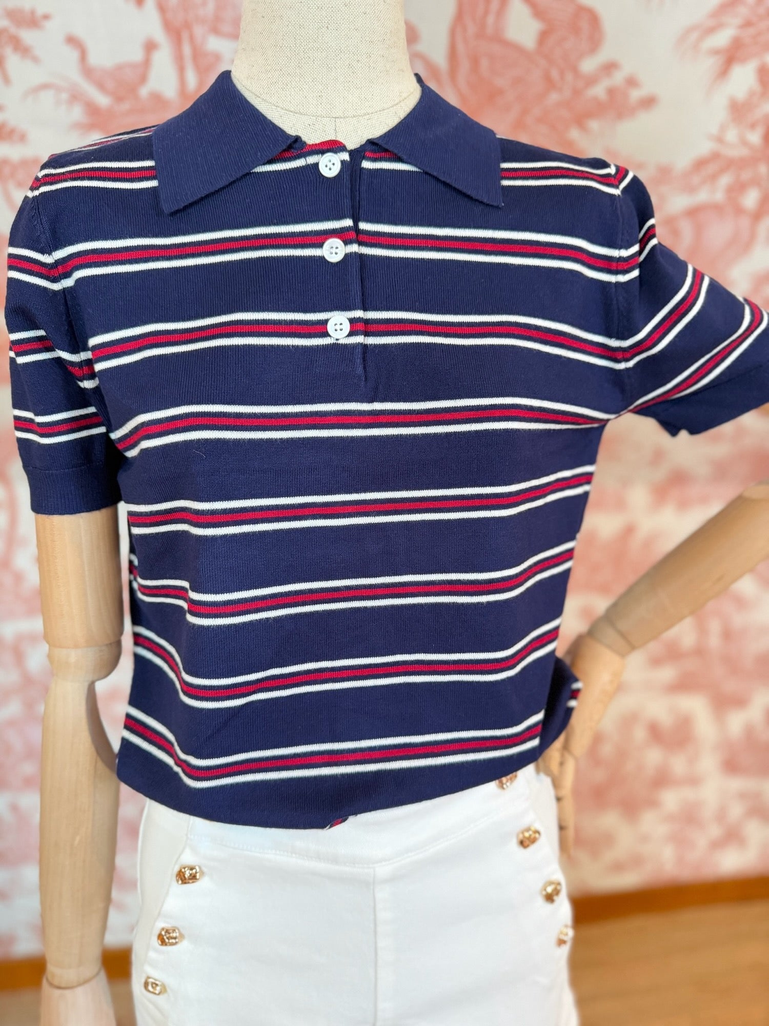 Striped polo shirt