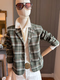 Giacca check corta completo
