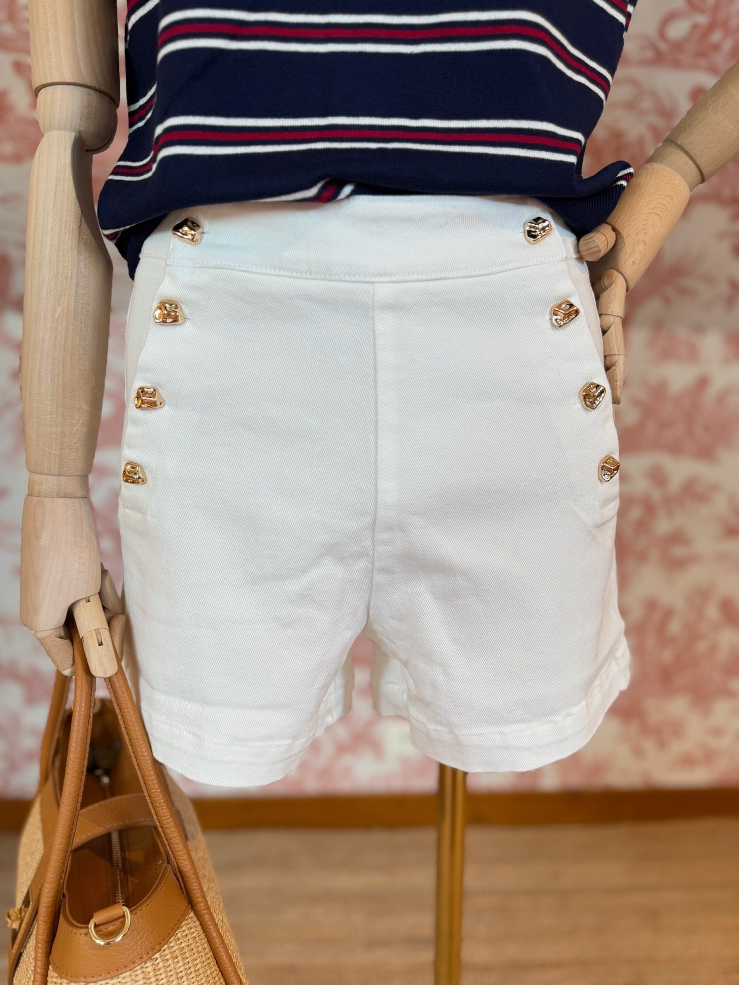 Shorts cotone bianco