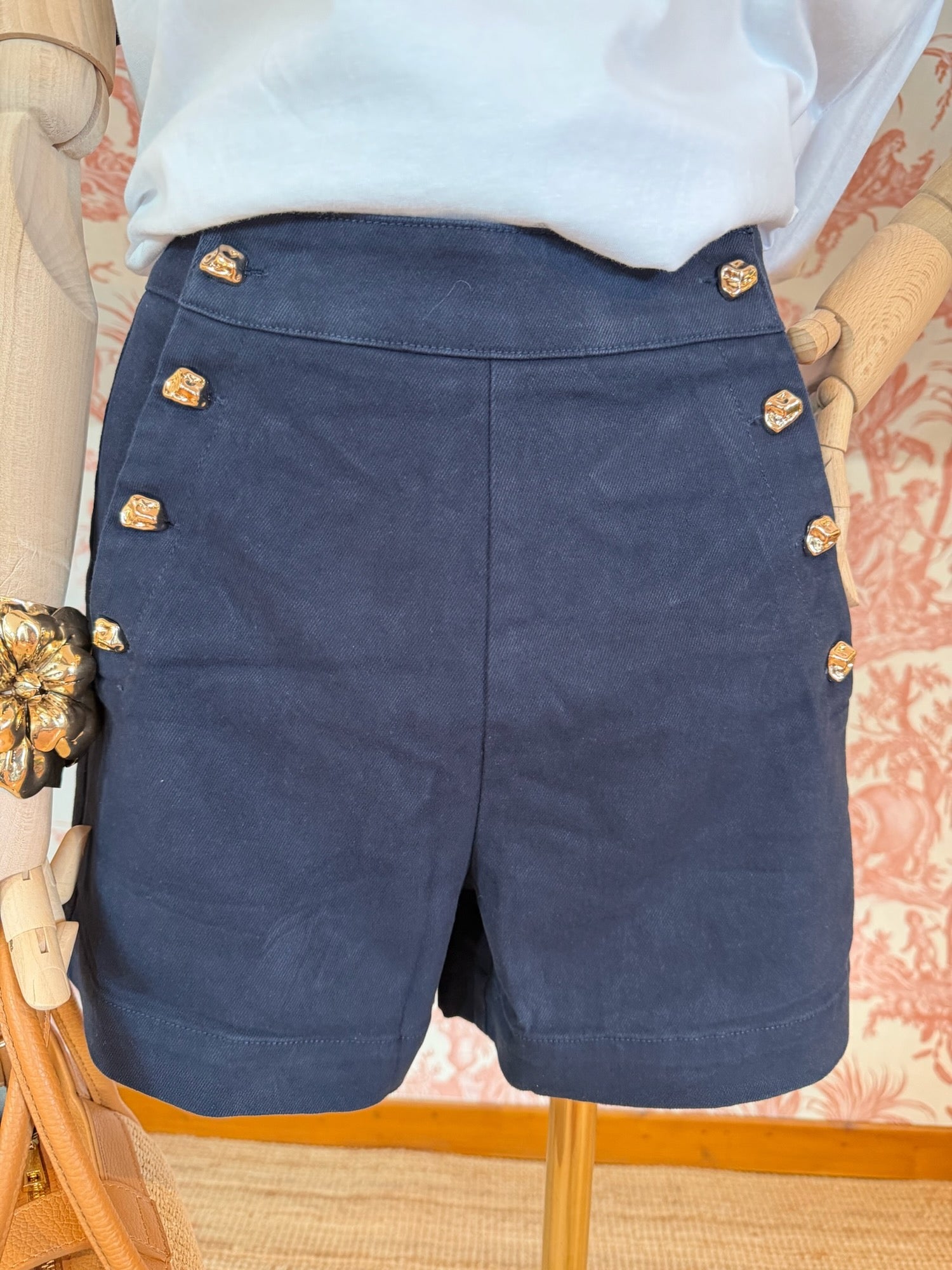 Shorts cotone blu