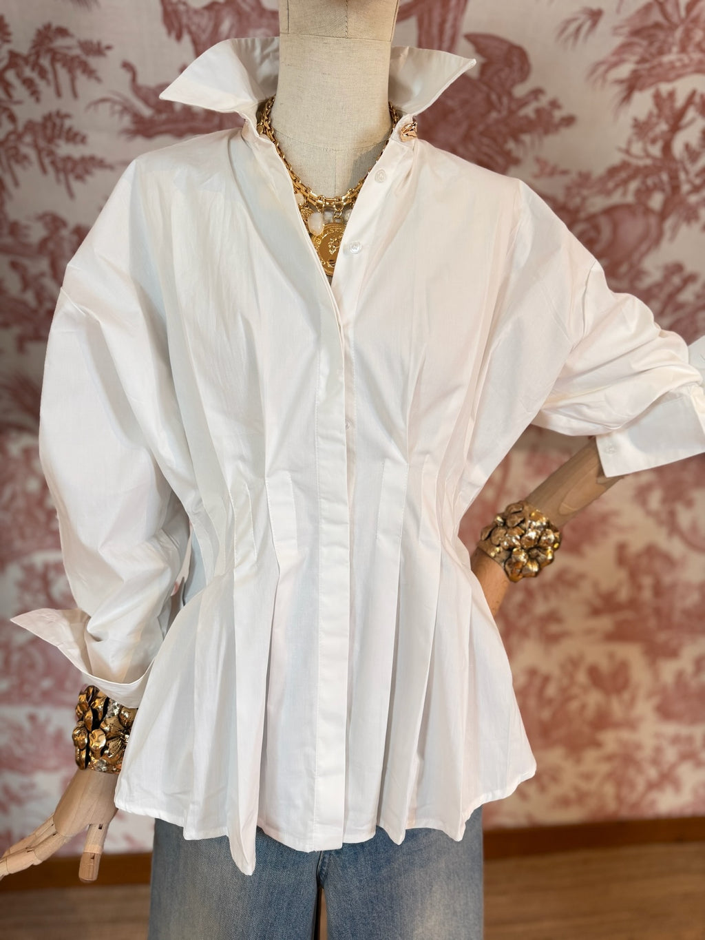 Camicia plisset bianca