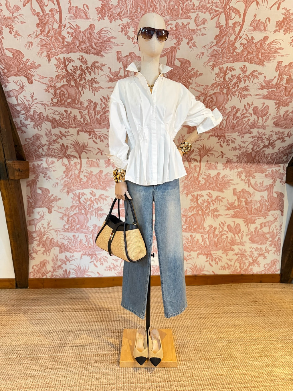 Camicia plisset bianca