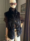 Gilet visone ecologico nero