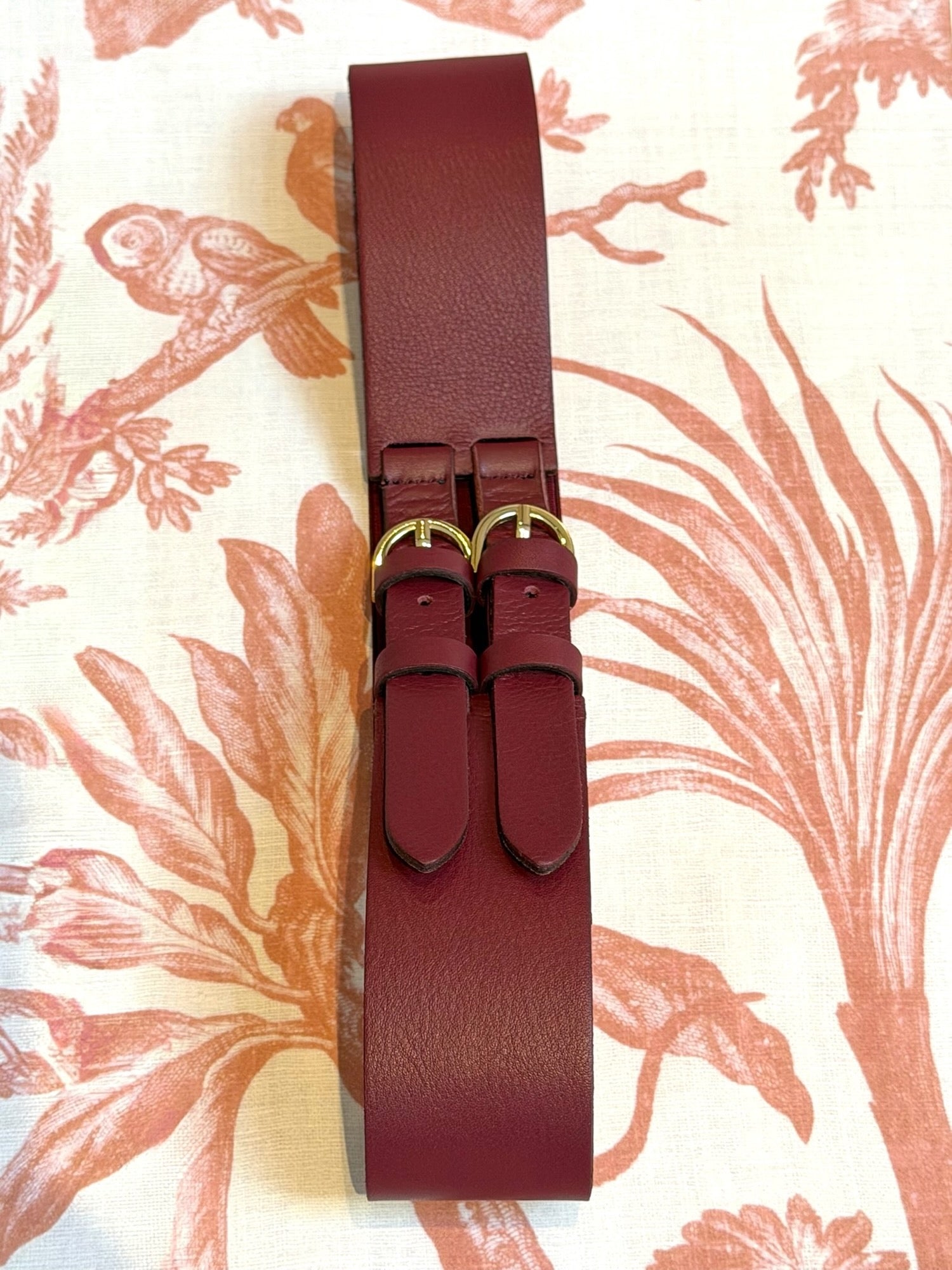 Burgundy belt