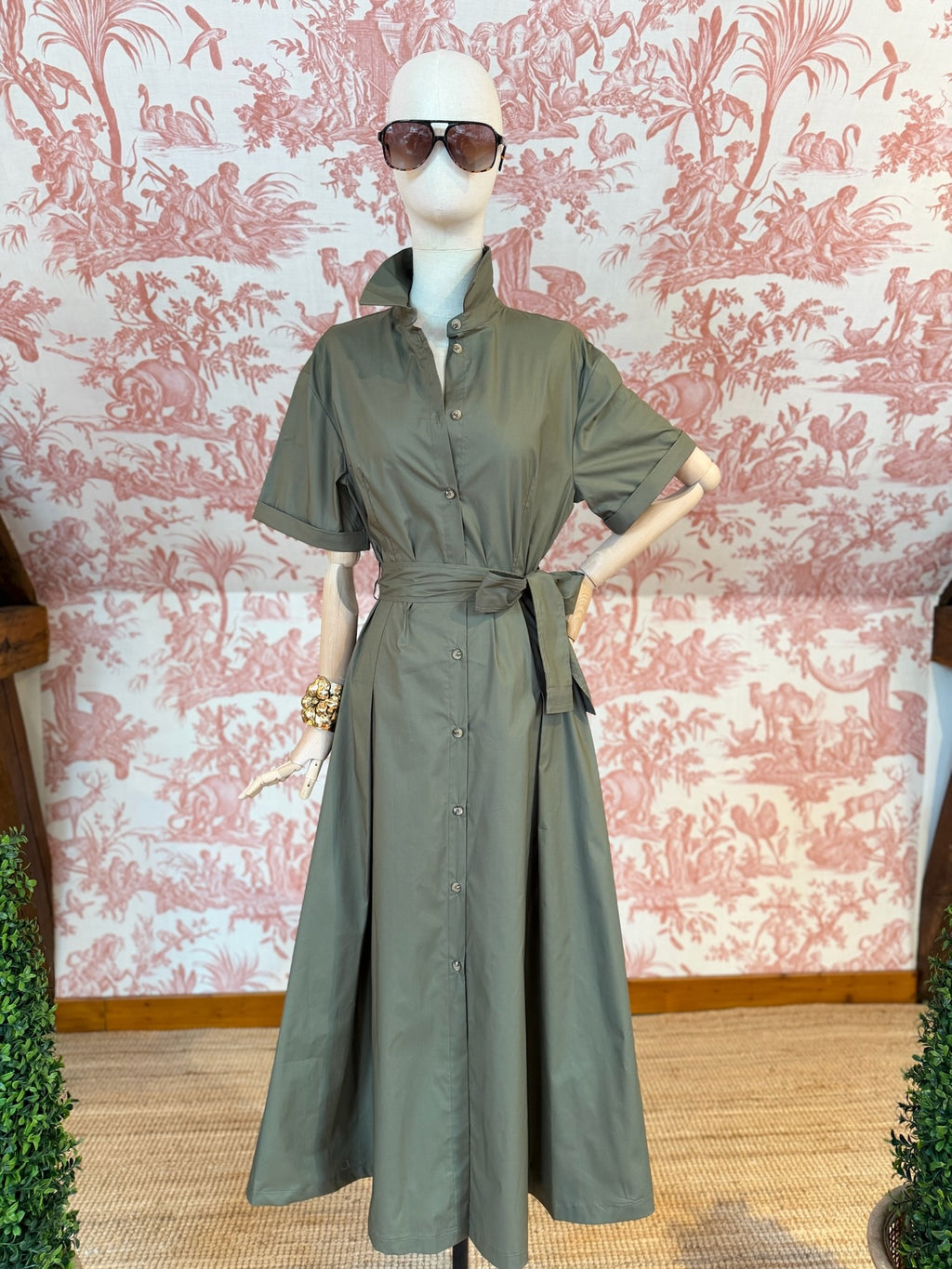 Military shirt dress