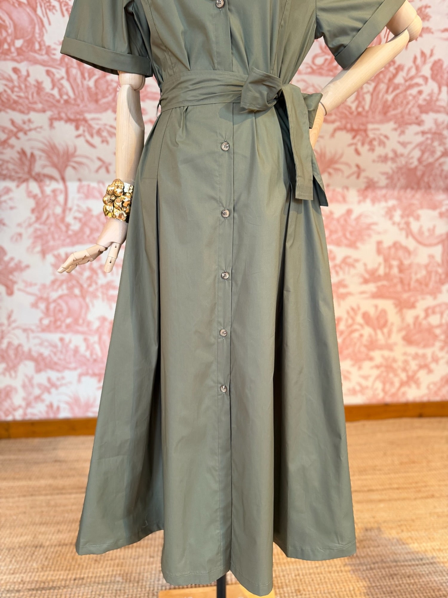 Military shirt dress