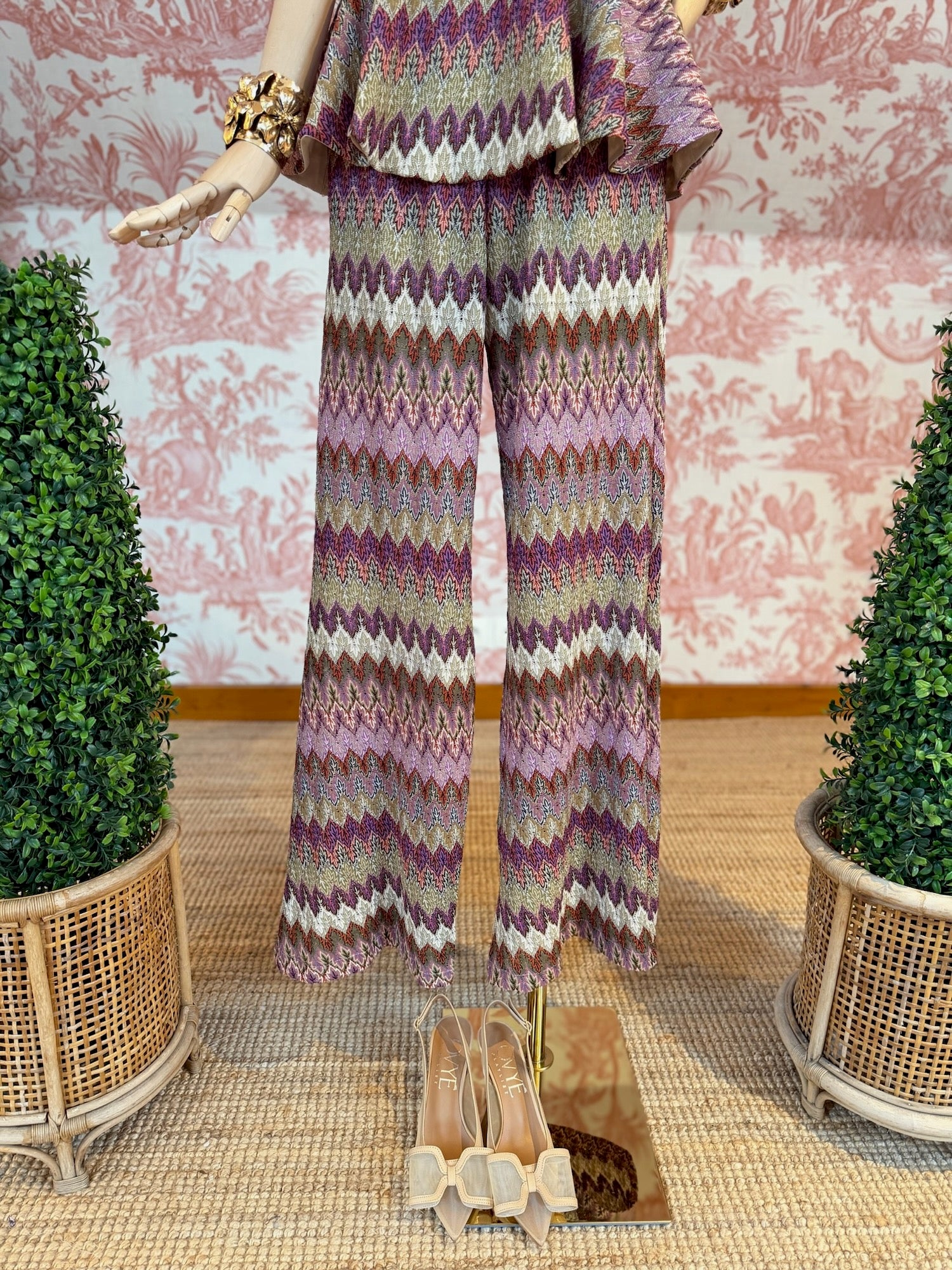 Pantalone jacquard