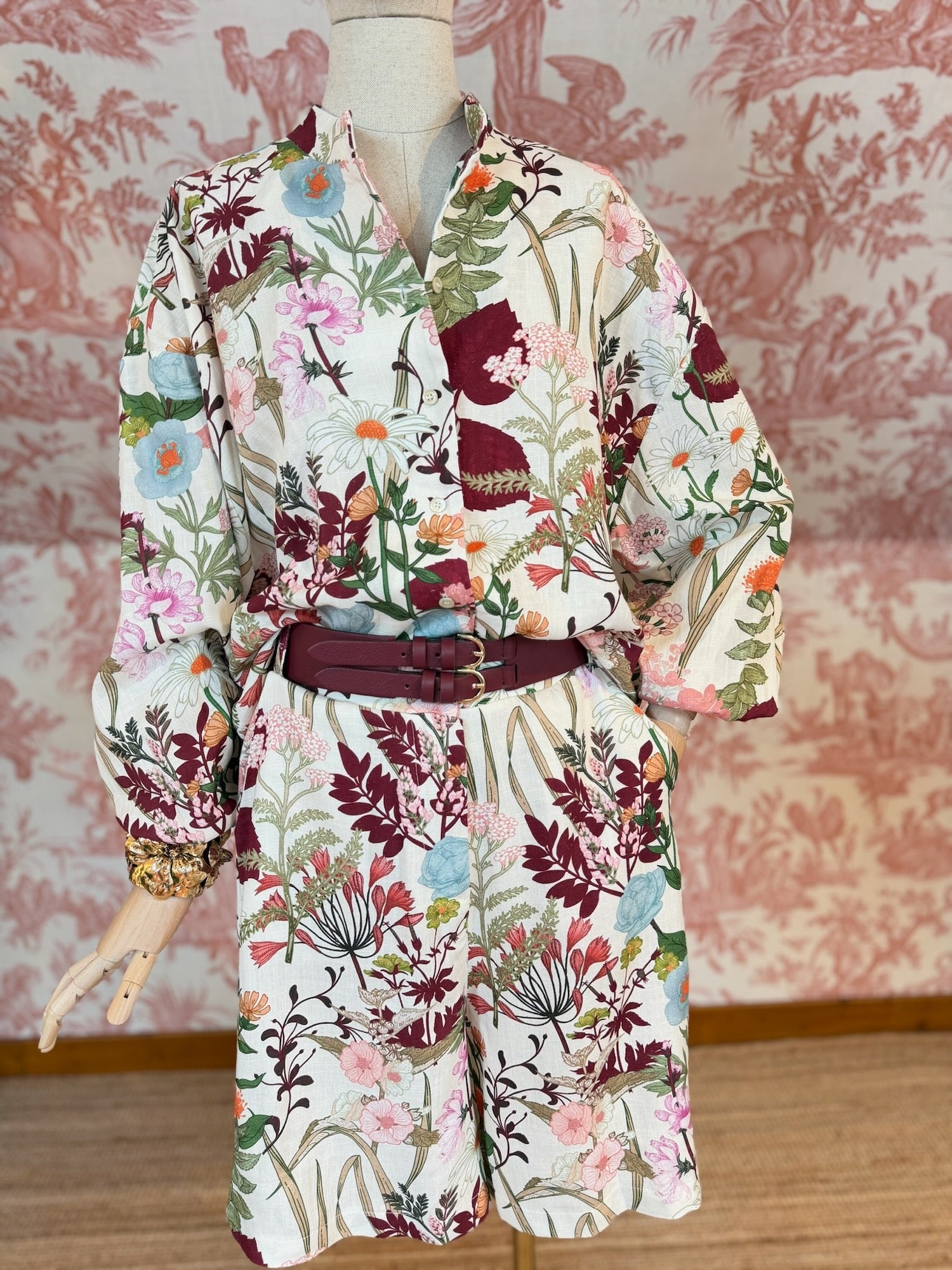 Camicia lino fantasia