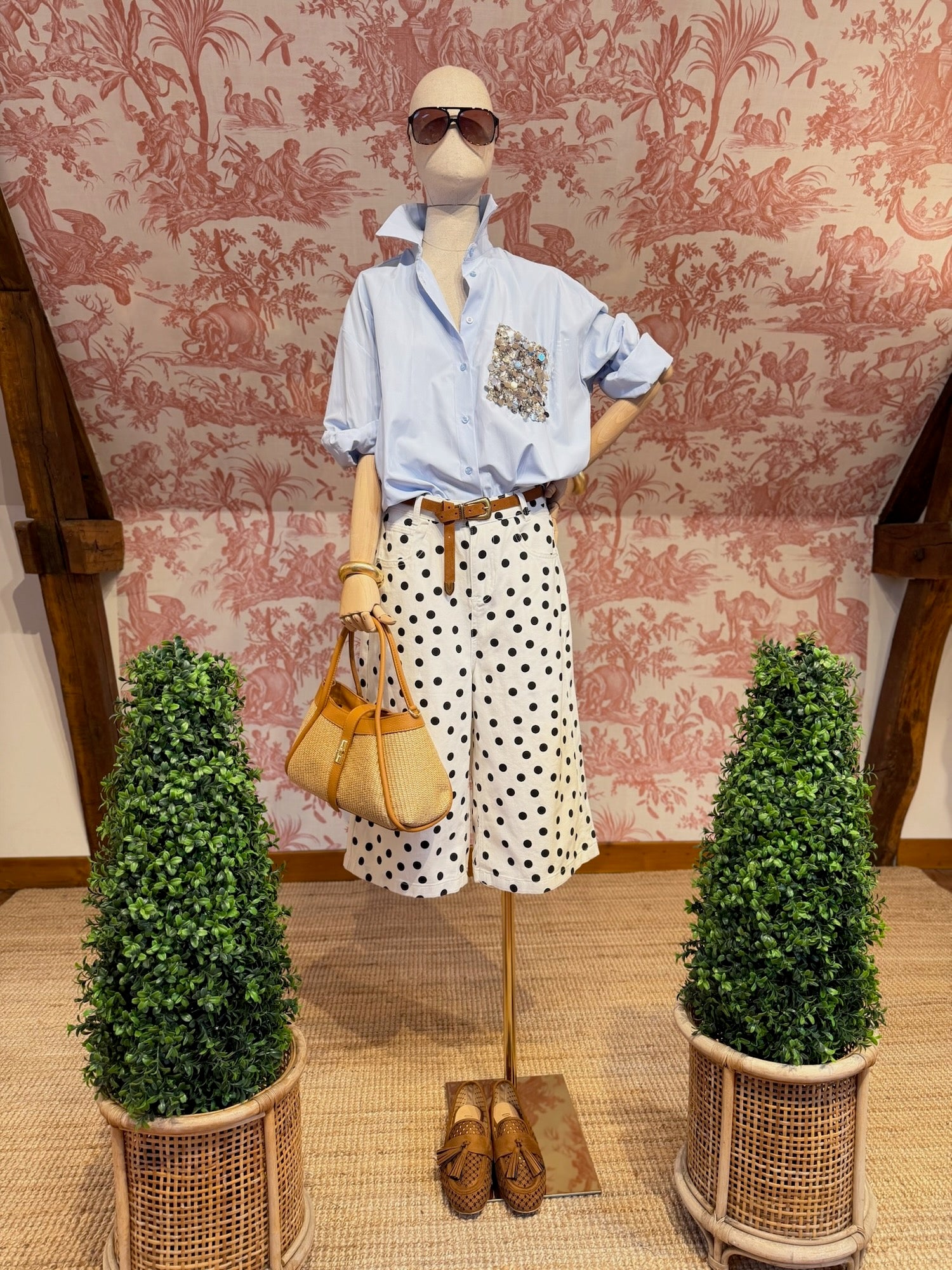 Maxi bermuda pois