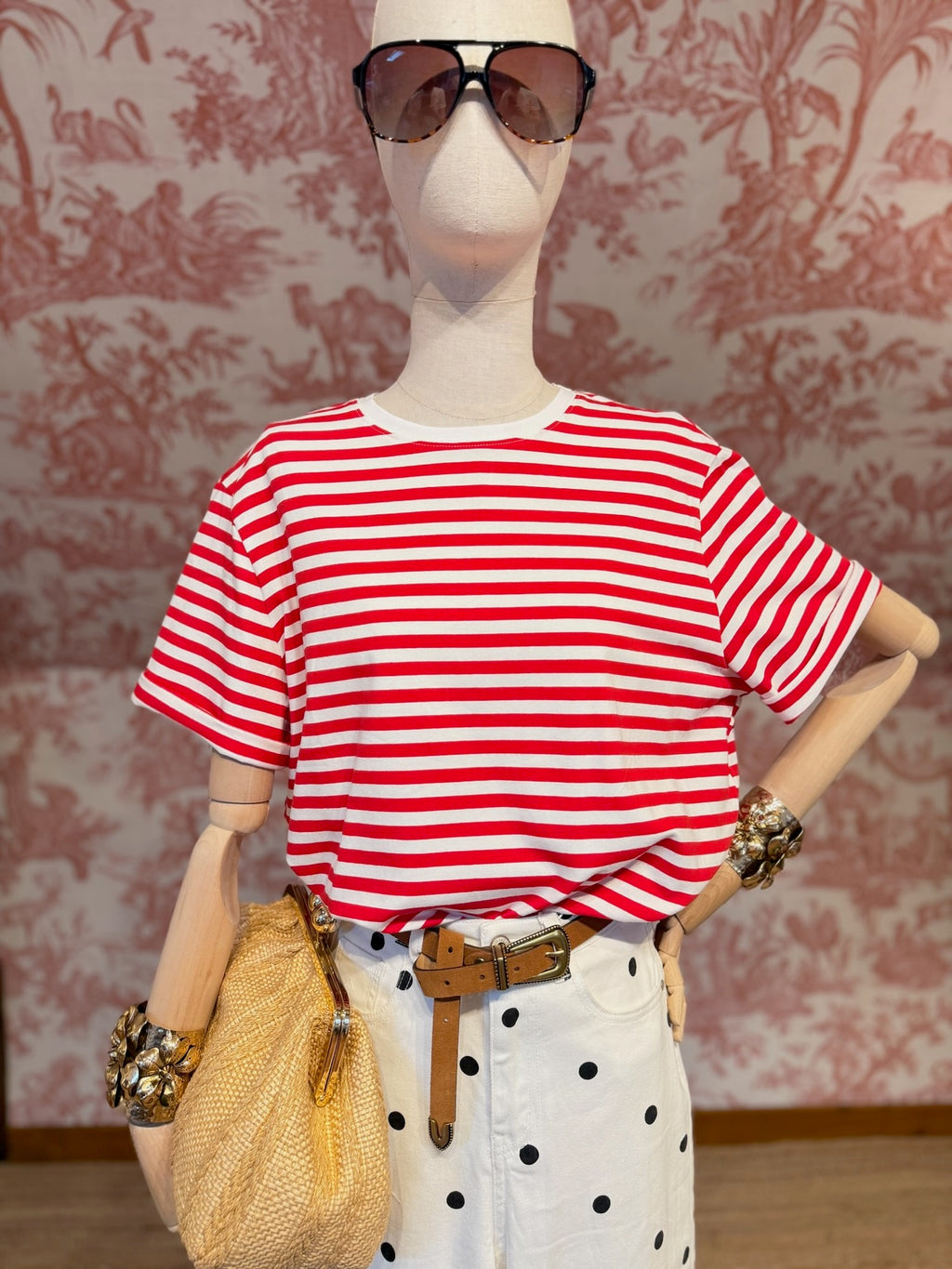 Red striped T-shirt