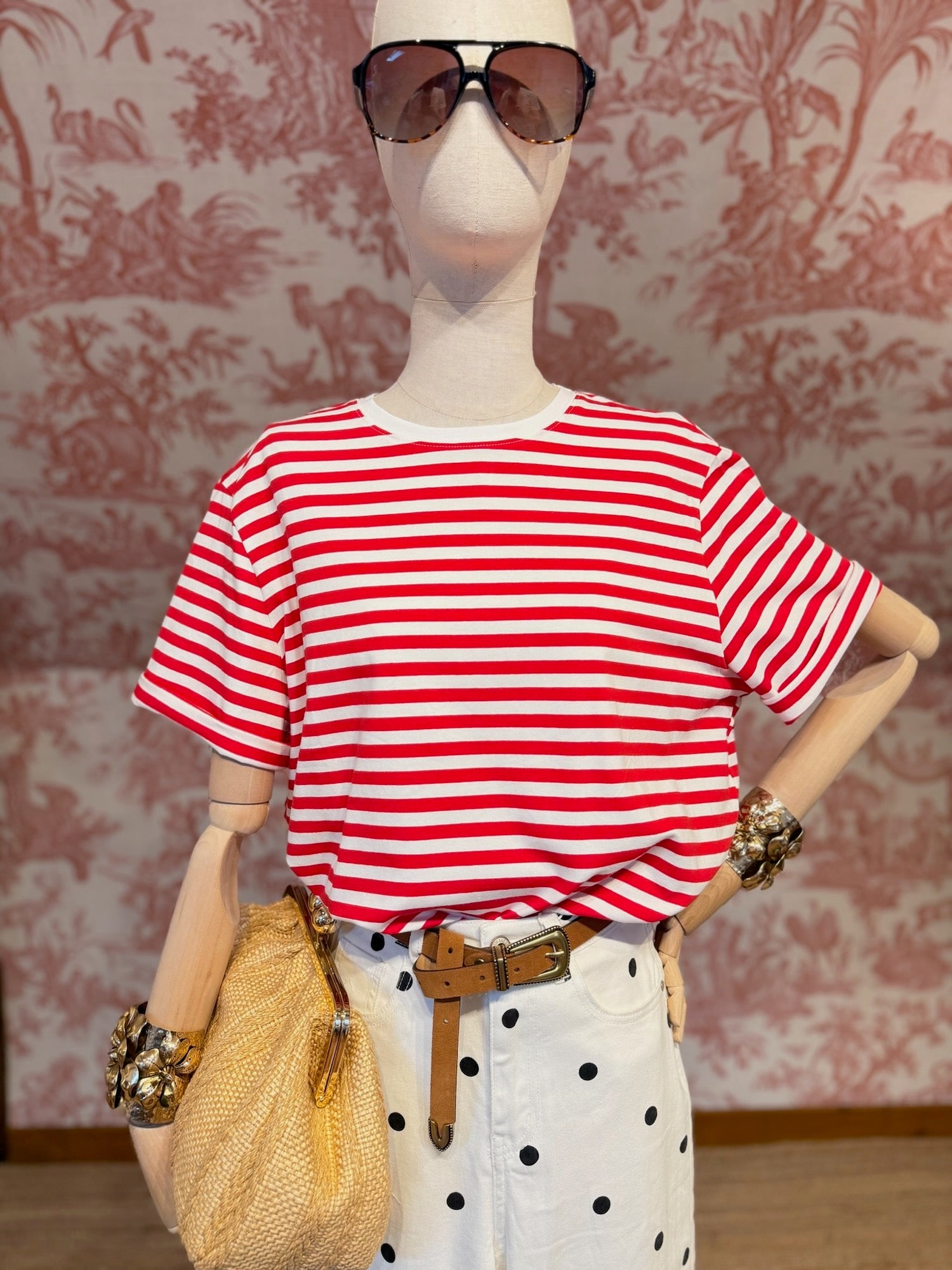 Red striped T-shirt