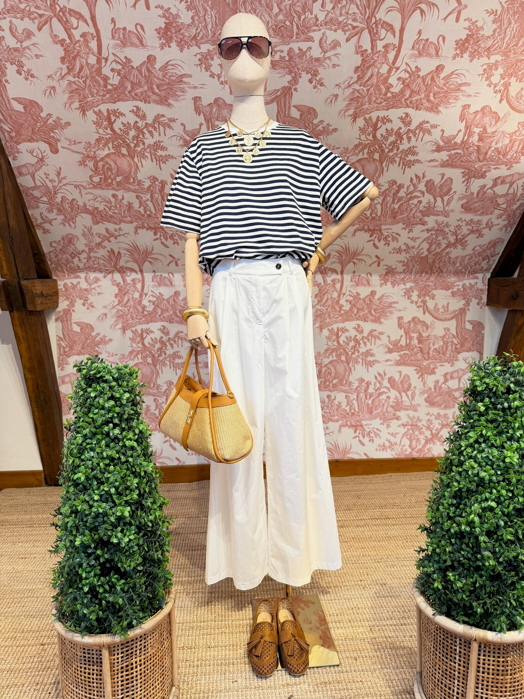 Maxi T-shirt righe blu